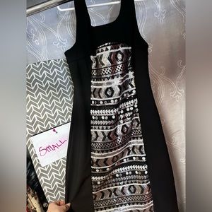 Black dress with sequin design